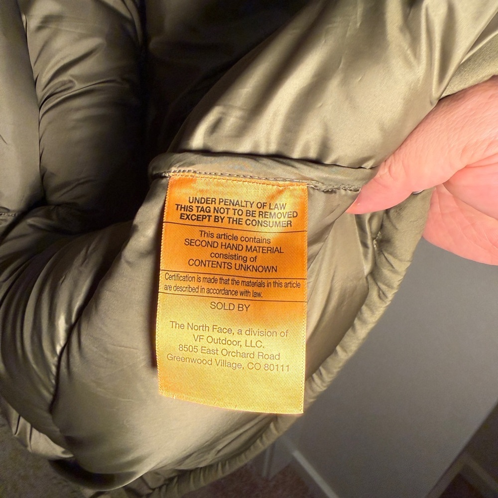 THE NORTH FACE - Olive Shearling Nuptse Puffer Jacket - Picture 12 of 16